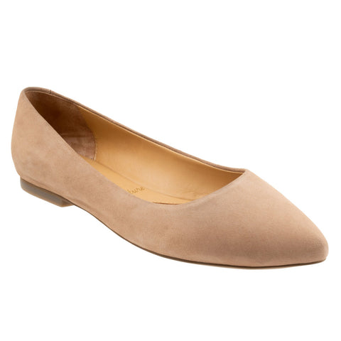 Trotters Estee T1556-107 Womens Brown Wide Nubuck Loafer Flats Shoes