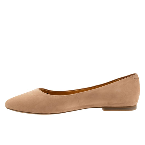 Trotters Estee T1556-107 Womens Brown Wide Nubuck Loafer Flats Shoes