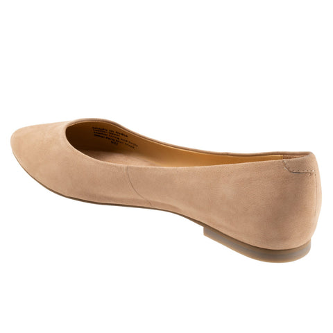 Trotters Estee T1556-107 Womens Brown Wide Nubuck Loafer Flats Shoes