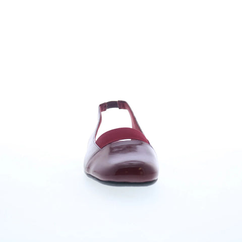 Trotters Sarina T1570-618 Womens Red Leather Slip On Slingback Sandals Shoes