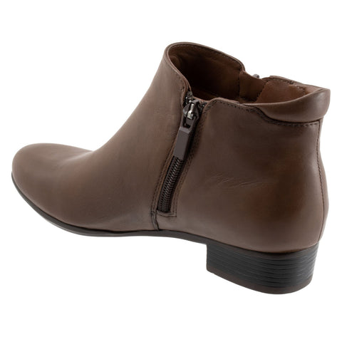 Trotters Major T1762-104 Womens Brown Leather Ankle & Booties Boots