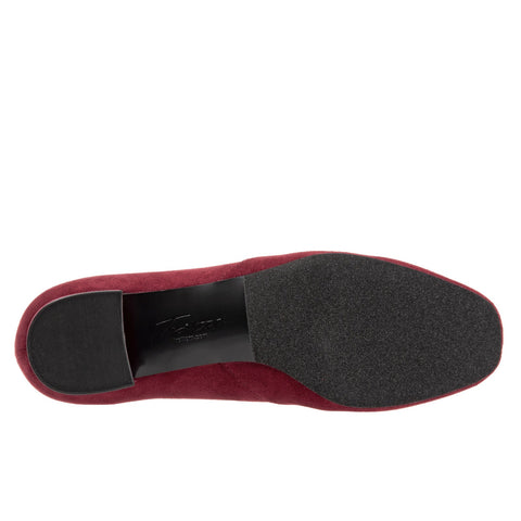Trotters Delse T1852-601 Womens Red Wide Suede Pumps Heels Shoes