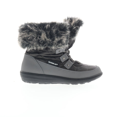 Wanderlust Snow Flake T18653 Womens Gray Wide Synthetic Casual Dress Boots
