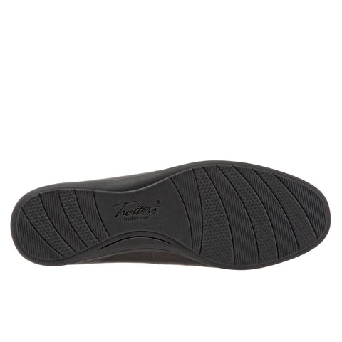 Trotters Darcey T1904-001 Womens Black Extra Wide Ballet Flats Shoes