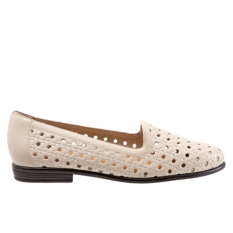 Trotters Liz Open Weave T1909-126 Womens Beige Narrow Loafer Flats Shoes