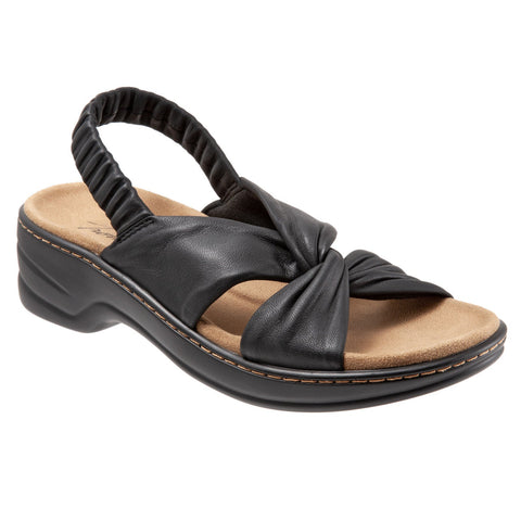 Trotters Nella T1914-001 Womens Black Narrow Slingback Sandals Shoes