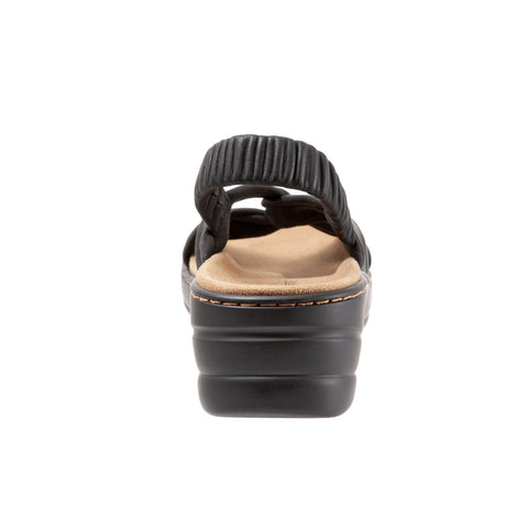 Trotters Nella T1914-001 Womens Black Narrow Slingback Sandals Shoes