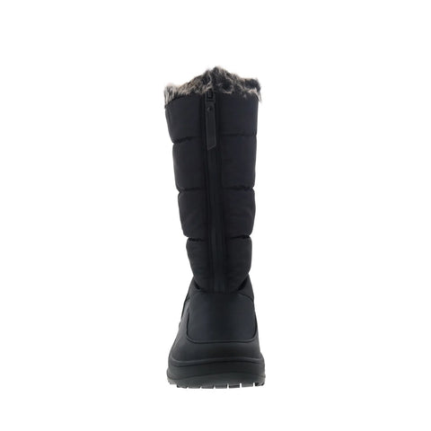 Wanderlust Nordic T19608 Womens Black Extra Wide Leather Knee High Boots