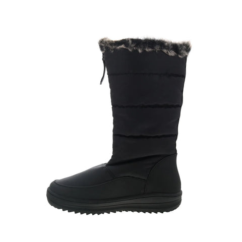 Wanderlust Nordic T19608 Womens Black Extra Wide Leather Knee High Boots