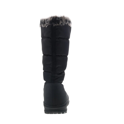 Wanderlust Nordic T19608 Womens Black Extra Wide Leather Knee High Boots