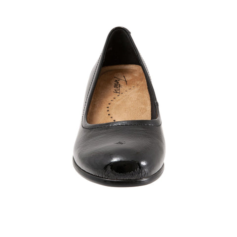 Trotters Winnie T1965-005 Womens Black Narrow Leather Wedges Heels Shoes