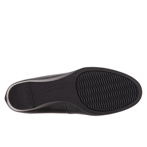 Trotters Winnie T1965-005 Womens Black Narrow Leather Wedges Heels Shoes