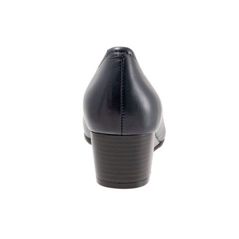 Trotters Winnie T1965-400 Womens Blue Narrow Leather Pumps Heels Shoes