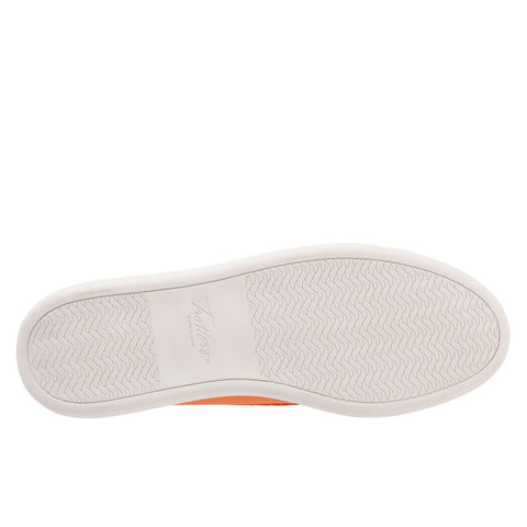 Trotters Dina T2000-800 Womens Orange Leather Slip On Loafer Flats Shoes