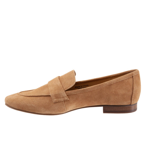 Trotters Gemma T2005-234 Womens Brown Leather Slip On Loafer Flats Shoes