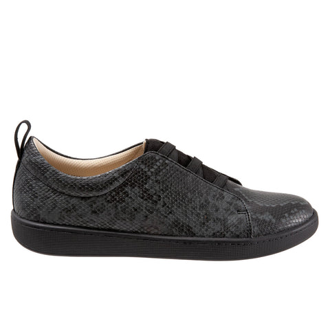 Trotters Avrille T2051-083 Womens Black Leather Lifestyle Sneakers Shoes
