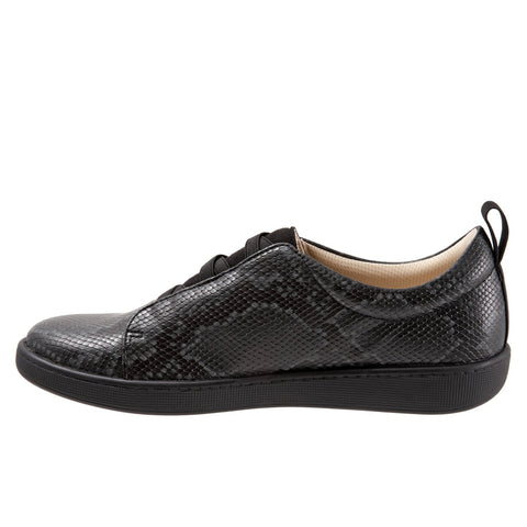 Trotters Avrille T2051-083 Womens Black Leather Lifestyle Sneakers Shoes