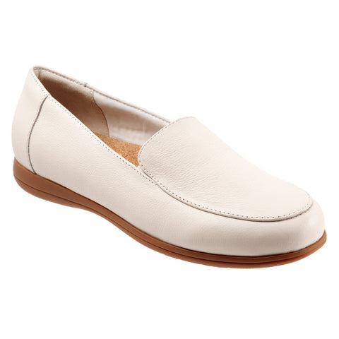Trotters Deanna T2055-126 Womens Beige Leather Slip On Loafer Flats Shoes