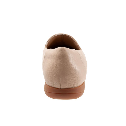 Trotters Deanna T2055-130 Womens Beige Narrow Leather Loafer Flats Shoes