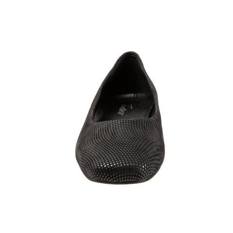 Trotters Honor T2057-004 Womens Black Wide Leather Ballet Flats Shoes