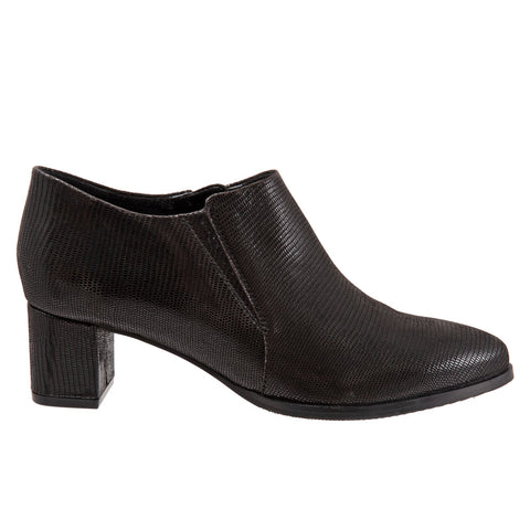 Trotters Keegan T2059-008 Womens Black Wide Leather Ankle & Booties Boots