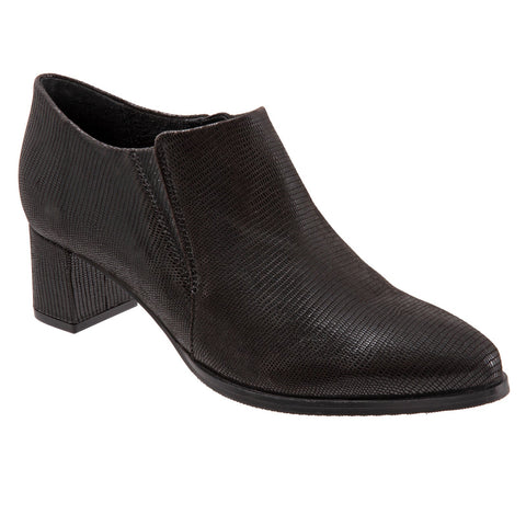 Trotters Keegan T2059-008 Womens Black Wide Leather Ankle & Booties Boots