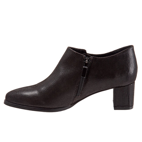 Trotters Keegan T2059-008 Womens Black Wide Leather Ankle & Booties Boots
