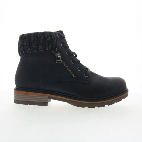 Wanderlust Amy T20642 Womens Black Extra Wide Nubuck Casual Dress Boots