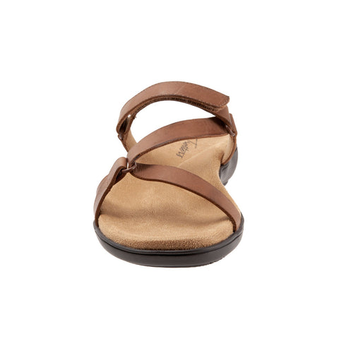 Trotters Raja T2108-215 Womens Brown Narrow Leather Strap Sandals Shoes