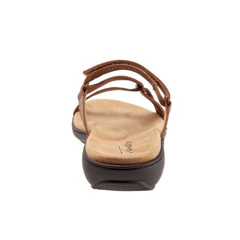 Trotters Raja T2108-215 Womens Brown Narrow Leather Strap Sandals Shoes