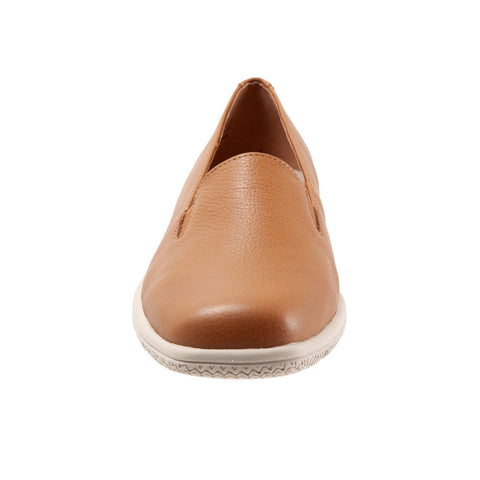 Trotters Universal T2110-215 Womens Brown Leather Slip On Loafer Flats Shoes