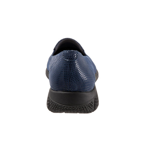 Trotters Universal T2110-406 Womens Blue Leather Slip On Loafer Flats Shoes