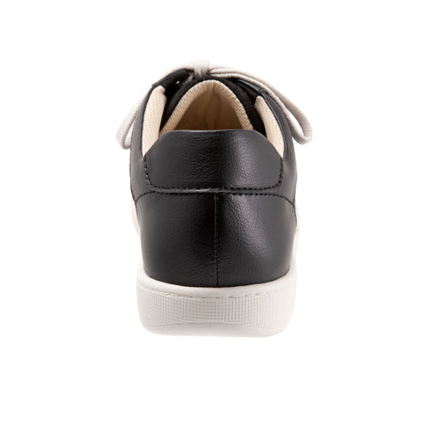 Trotters Adore T2117-001 Womens Black Wide Leather Lifestyle Sneakers Shoes