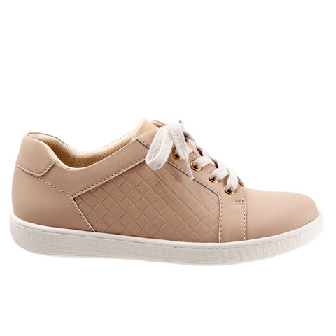 Trotters Adore T2117-112 Womens Beige Leather Lifestyle Sneakers Shoes