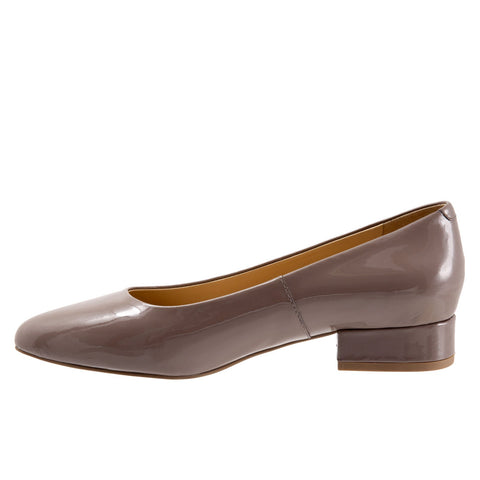 Trotters Jewel T2126-118 Womens Brown Leather Slip On Pumps Heels Shoes