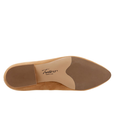 Trotters Jewel T2126-219 Womens Brown Suede Slip On Pumps Heels Shoes