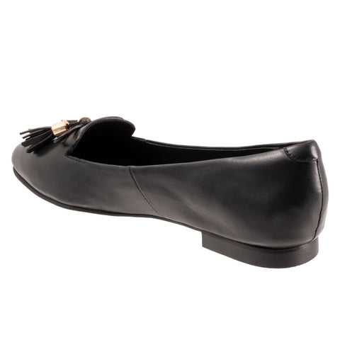 Trotters Hope T2162-001 Womens Black Narrow Leather Loafer Flats Shoes
