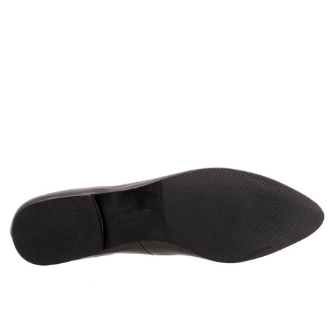 Trotters Hope T2162-001 Womens Black Wide Leather Loafer Flats Shoes