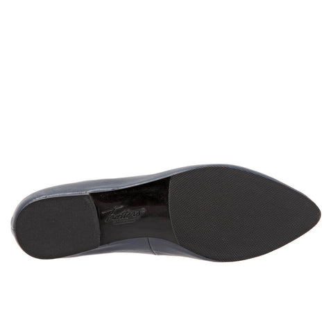 Trotters Hope T2162-400 Womens Blue Narrow Leather Loafer Flats Shoes