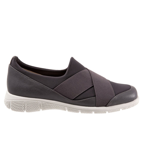 Trotters Urbana T2167-020 Womens Gray Wide Leather Lifestyle Sneakers Shoes