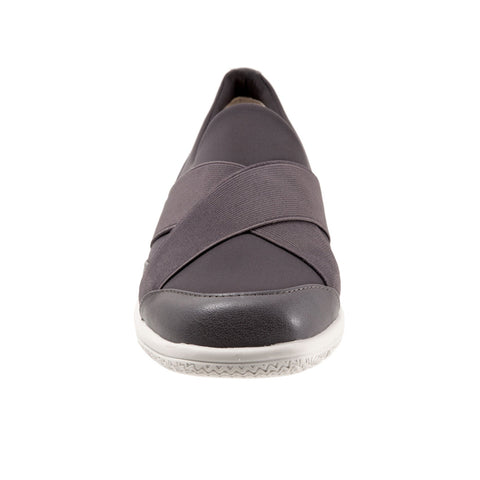 Trotters Urbana T2167-020 Womens Gray Wide Leather Lifestyle Sneakers Shoes