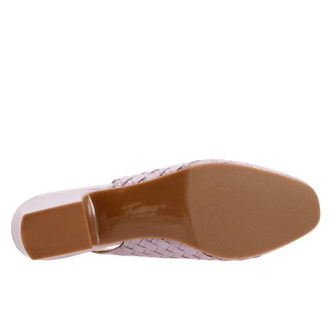 Trotters Dea Woven T2168-510 Womens Purple Wide Leather Slingback Heels Shoes