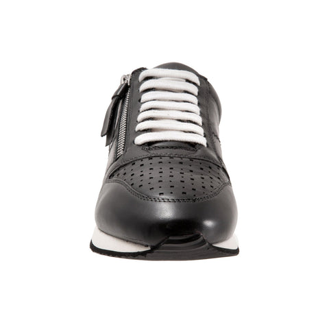 Trotters Infinity T2169-001 Womens Black Wide Lifestyle Sneakers Shoes