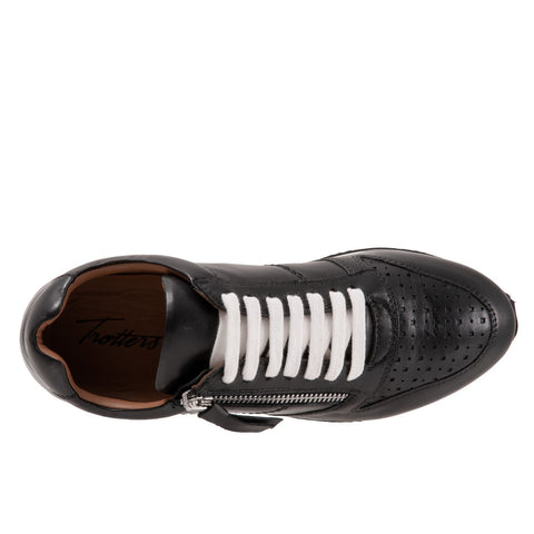 Trotters Infinity T2169-001 Womens Black Wide Lifestyle Sneakers Shoes