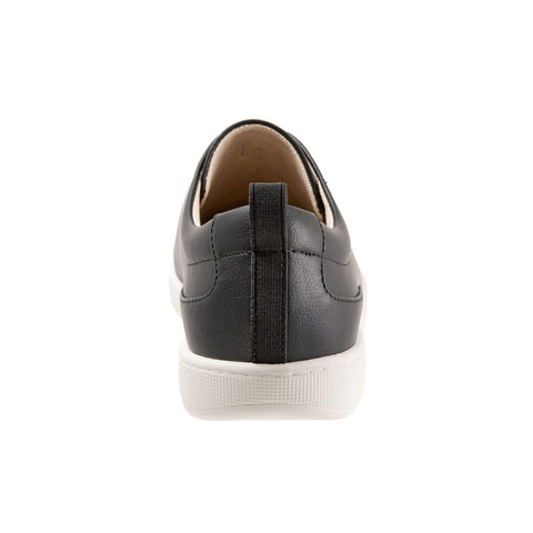 Trotters Anika T2173-001 Womens Black Narrow Leather Lifestyle Sneakers Shoes