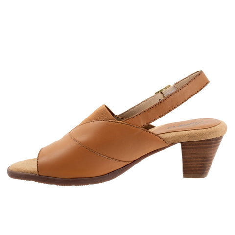 Trotters Mavis T2206-215 Womens Brown Narrow Leather Heeled Sandals Shoes