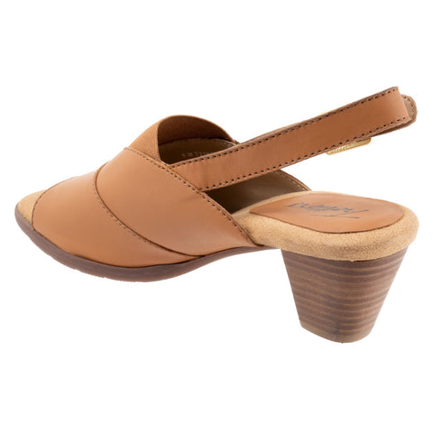 Trotters Mavis T2206-215 Womens Brown Narrow Leather Heeled Sandals Shoes