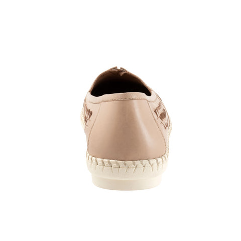 Trotters Rory T2209-140 Womens Beige Leather Slip On Loafer Flats Shoes