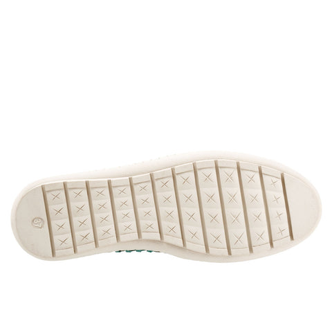 Trotters Rory T2209-434 Womens Blue Leather Slip On Loafer Flats Shoes