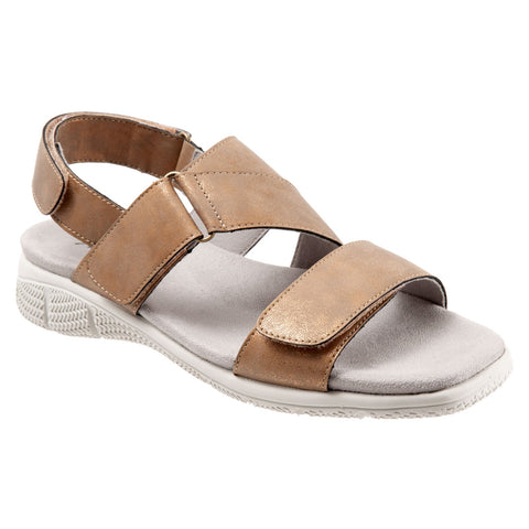 Trotters Tatia T2237-233 Womens Brown Narrow Leather Sport Sandals Shoes